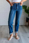 Judy Blue Denim Campbell High Rise Center Seam Detail Straight Jeans - Whatever You Like Shop