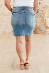 Judy Blue Denim Carol High Rise Rigid Magic Denim Skirt - Whatever You Like Shop