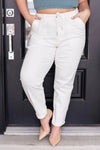 Judy Blue Denim Charlene High Rise Jogger in Ecru - Whatever You Like Shop