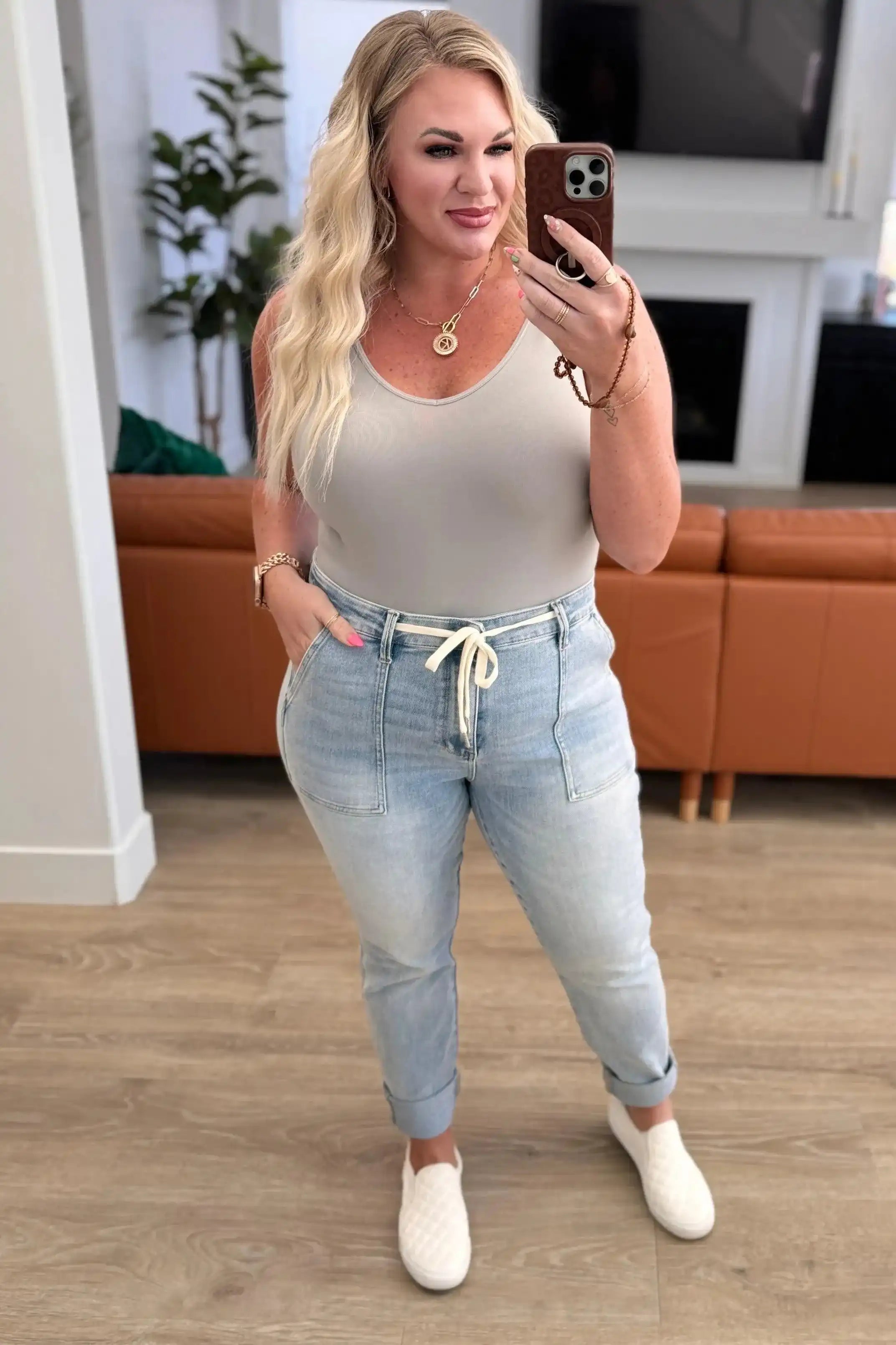 Judy Blue Denim Cooper High Rise Vintage Denim Jogger - Whatever You Like Shop