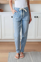 Judy Blue Denim Cooper High Rise Vintage Denim Jogger - Whatever You Like Shop