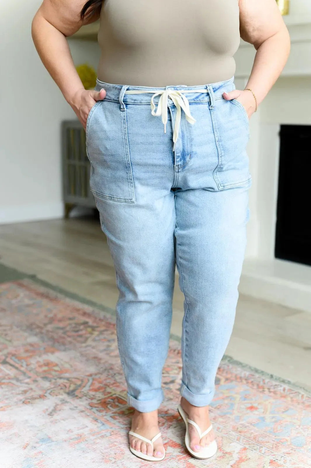 Judy Blue Denim Cooper High Rise Vintage Denim Jogger - Whatever You Like Shop