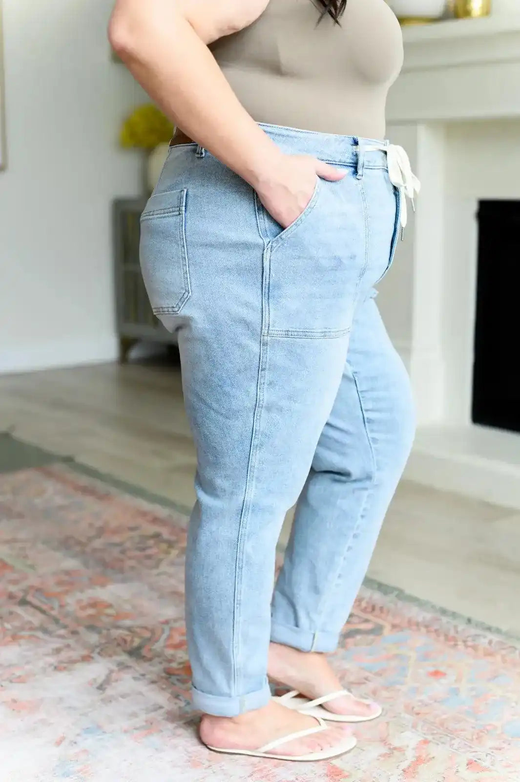 Judy Blue Denim Cooper High Rise Vintage Denim Jogger - Whatever You Like Shop
