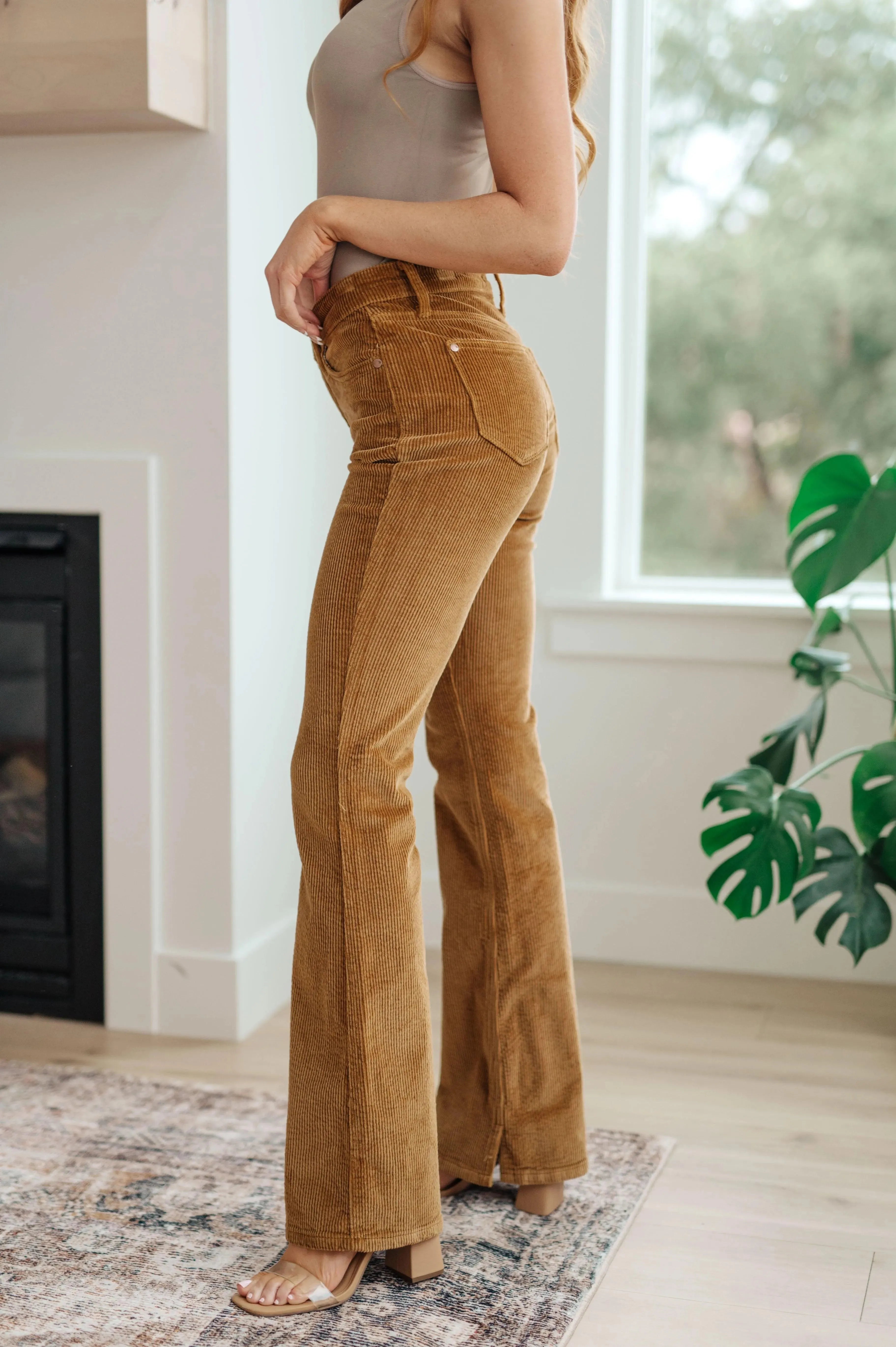 Judy Blue Denim Cordelia Bootcut Corduroy Pants in Camel - Whatever You Like Shop