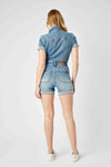 Judy Blue Denim Delia High Rise Short Sleeve Romper - Whatever You Like Shop