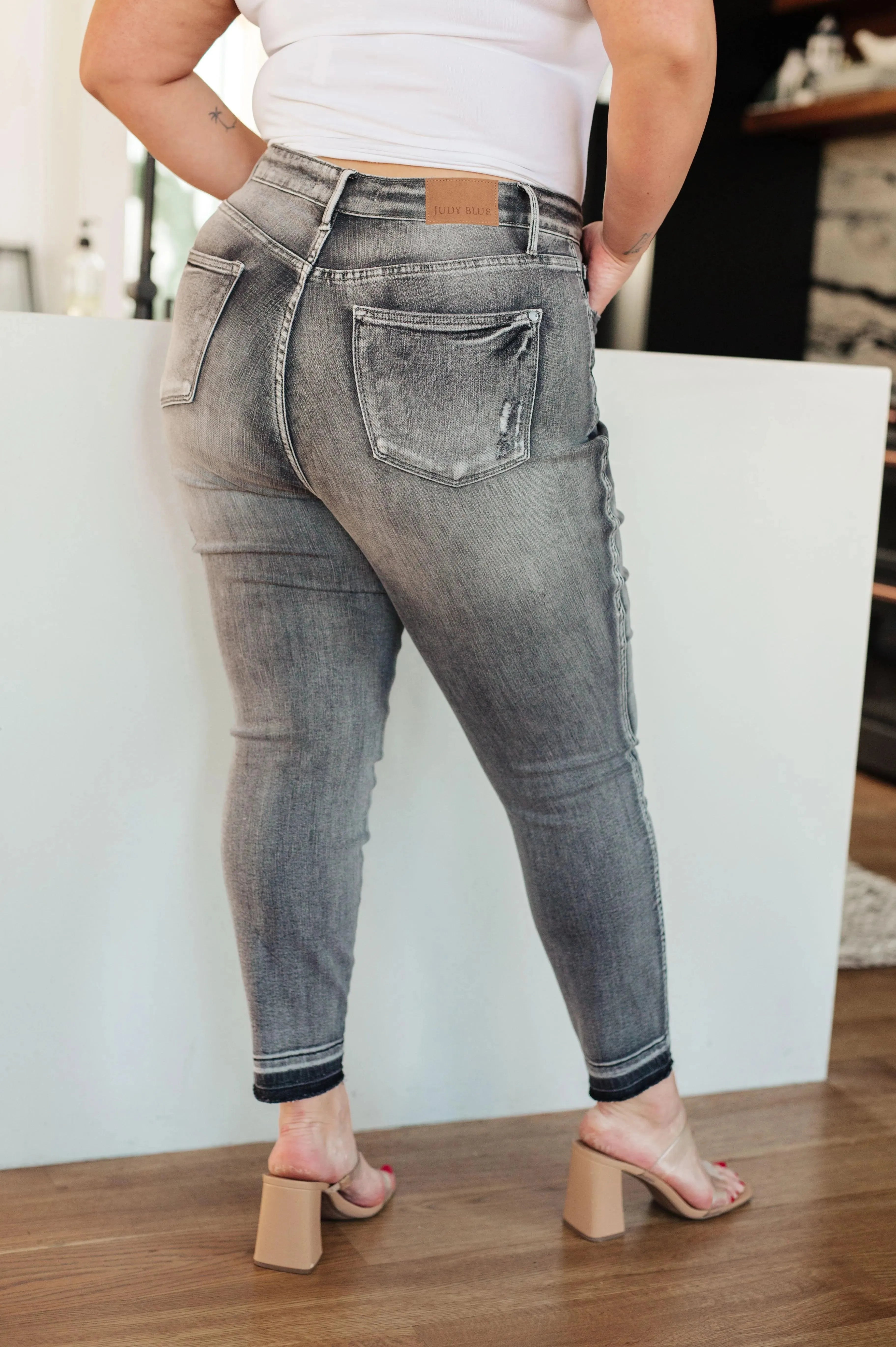 Judy Blue Denim Hadley High Rise Control Top Release Hem Skinny Jean - Whatever You Like Shop