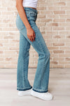 Judy Blue Denim Isla Mid Rise Distressed Released Hem Bootcut Jeans - Whatever You Like Shop