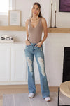 Judy Blue Denim Kiana High Rise Heavy Destroy Flare Jeans - Whatever You Like Shop