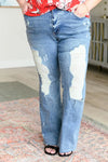 Judy Blue Denim Kiana High Rise Heavy Destroy Flare Jeans - Whatever You Like Shop