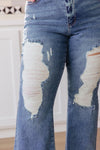 Judy Blue Denim Kiana High Rise Heavy Destroy Flare Jeans - Whatever You Like Shop