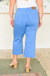 Judy Blue Denim Lisa High Rise Control Top Wide Leg Crop Jeans in Sky Blue - Whatever You Like Shop