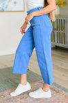 Judy Blue Denim Lisa High Rise Control Top Wide Leg Crop Jeans in Sky Blue - Whatever You Like Shop