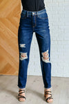 Judy Blue Denim Montana High Rise Rigid Magic Distressed Straight Jeans - Whatever You Like Shop