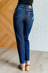 Judy Blue Denim Montana High Rise Rigid Magic Distressed Straight Jeans - Whatever You Like Shop