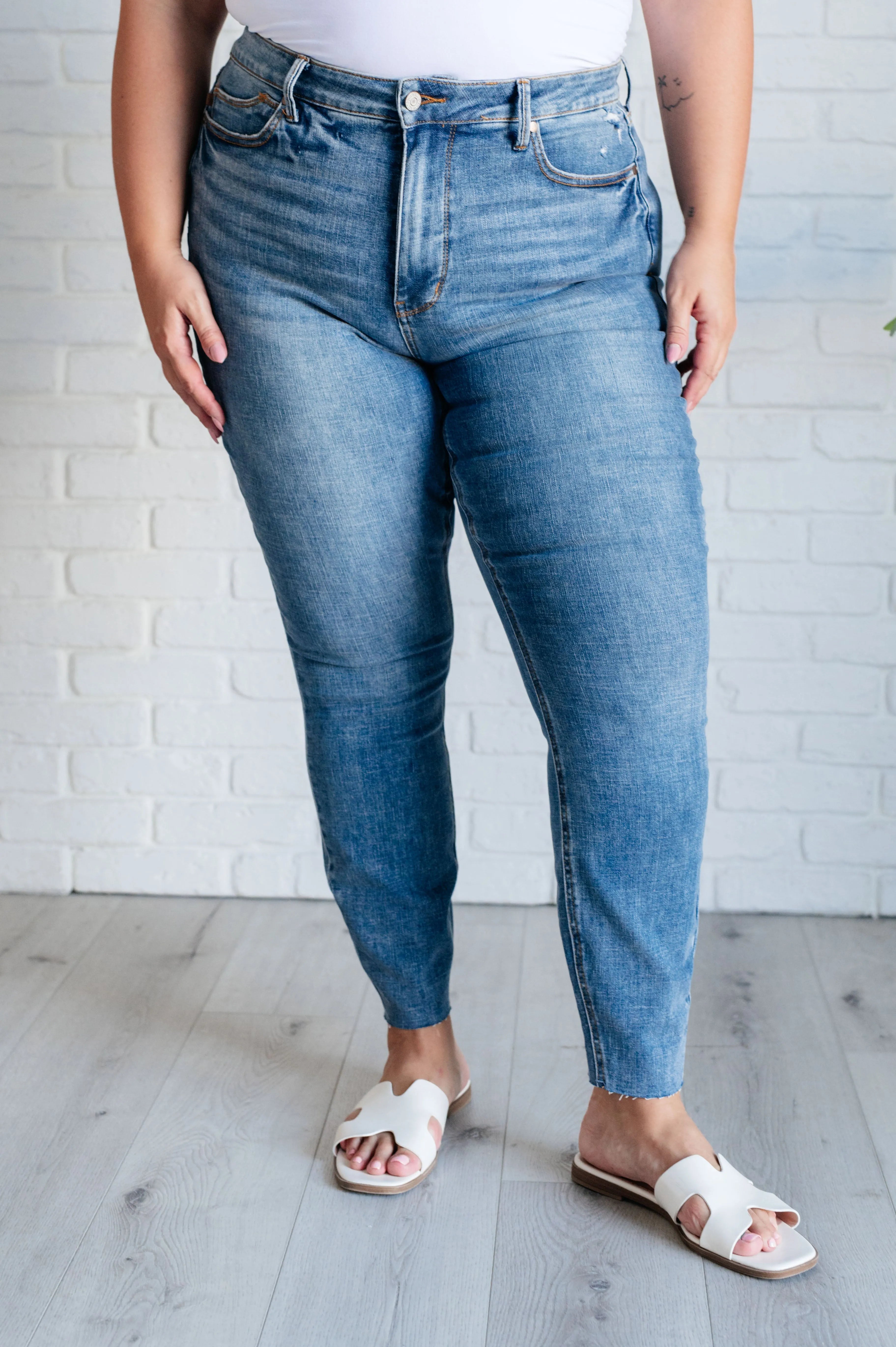 Judy Blue Denim Nicole Tummy Control Skinny Jeans in Vintage Wash - Whatever You Like Shop