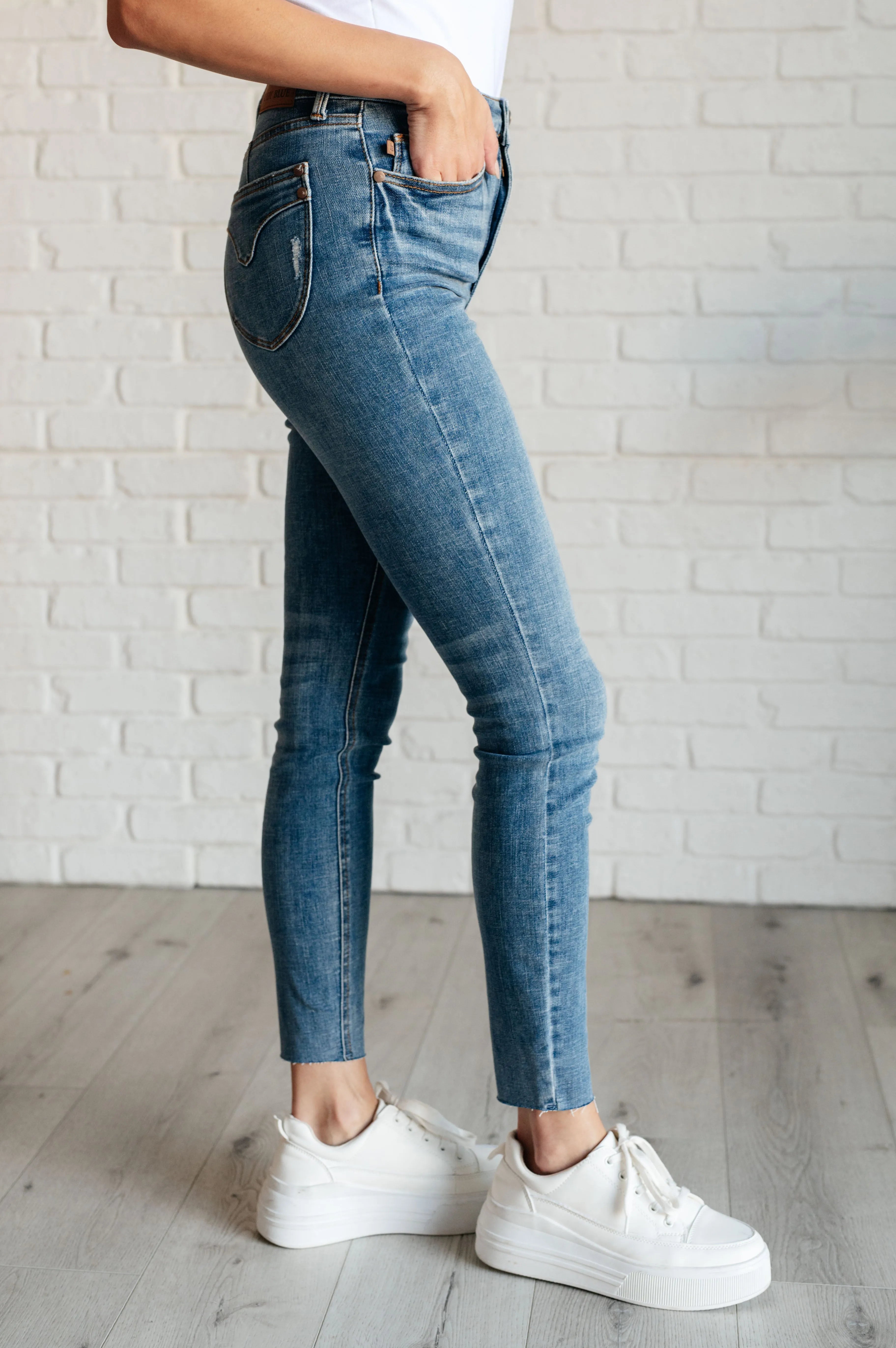 Judy Blue Denim Nicole Tummy Control Skinny Jeans in Vintage Wash - Whatever You Like Shop