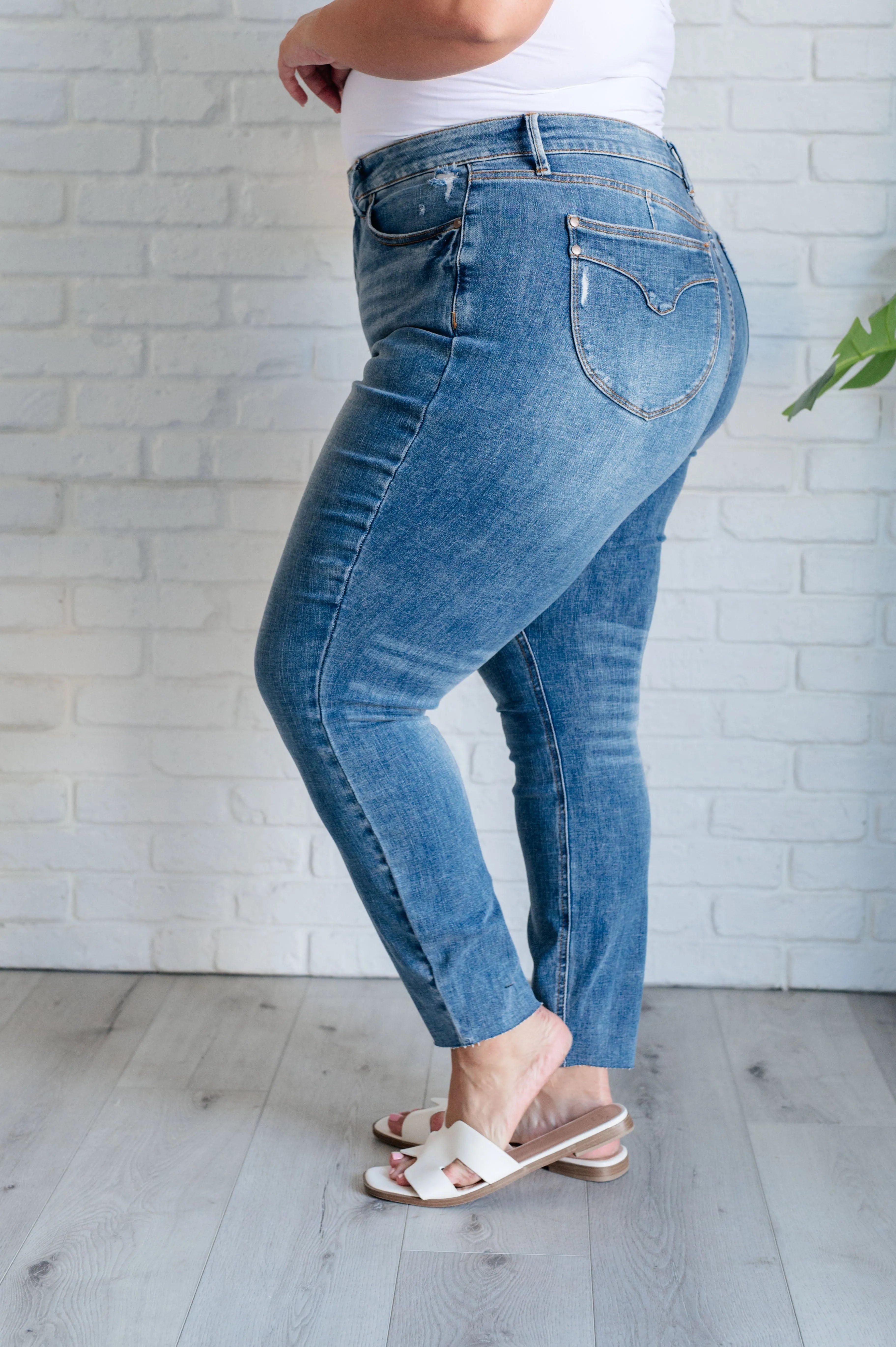 Judy Blue Denim Nicole Tummy Control Skinny Jeans in Vintage Wash - Whatever You Like Shop