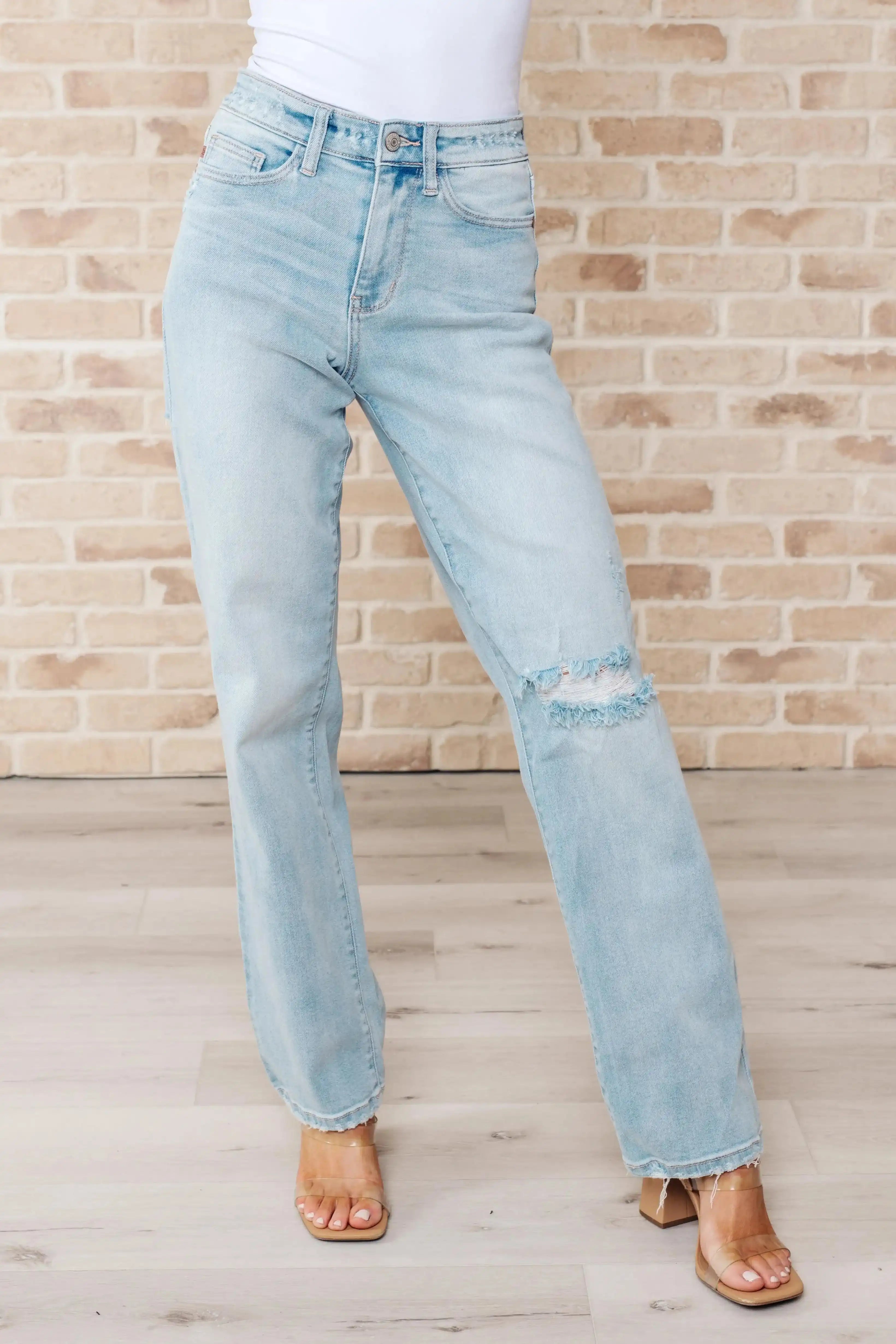 Judy Blue Denim Parker High Rise 90's Straight Jeans - Whatever You Like Shop