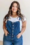 Judy Blue Denim Priscilla High Rise Crop Wide Leg Denim Overalls - Whatever You Like Shop