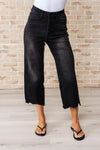 Judy Blue Denim Ryan High Rise Button Fly Wide Leg Crop Jeans - Whatever You Like Shop