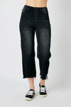 Judy Blue Denim Ryan High Rise Button Fly Wide Leg Crop Jeans - Whatever You Like Shop