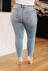 Judy Blue Denim Sherry Mid Rise Release Waistband Detail Skinny Jeans - Whatever You Like Shop