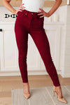 Judy Blue Denim Wanda High Rise Control Top Skinny Jeans Scarlet - Whatever You Like Shop