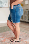 Judy Blue Kelsey Mid Rise Distressed Cutoff Shorts - Whatever You Like Shop