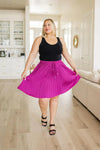 Just a Flirt Pleated Skirt in Magenta - Whatever You Like Shop