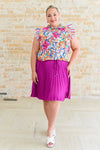 Just a Flirt Pleated Skirt in Magenta - Whatever You Like Shop