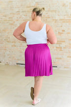 Just a Flirt Pleated Skirt in Magenta - Whatever You Like Shop