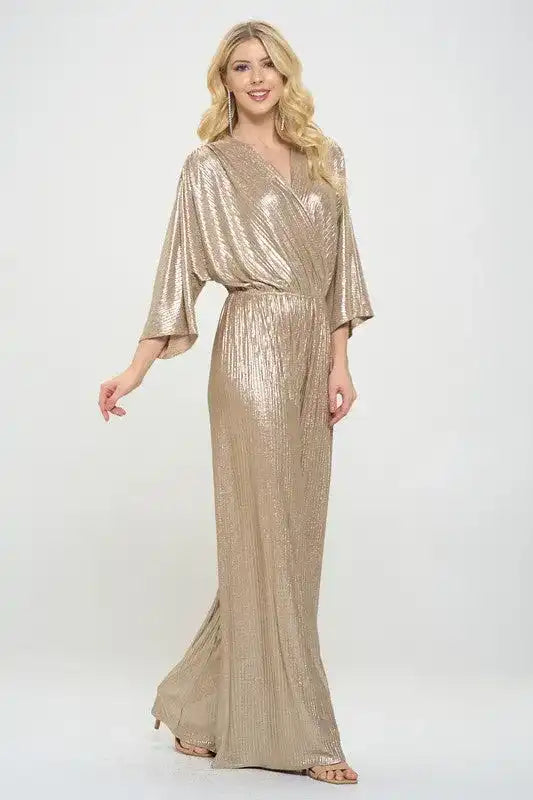 Kimono Sleeve Wide Leg Jumpsuit - Whatever You Like Shop