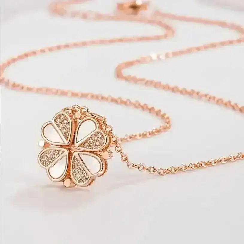 Clover Heart Shape Necklace - Whatever You Like Shop