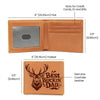 Leather Wallet-Best Bucking Dad - Whatever You Like Shop