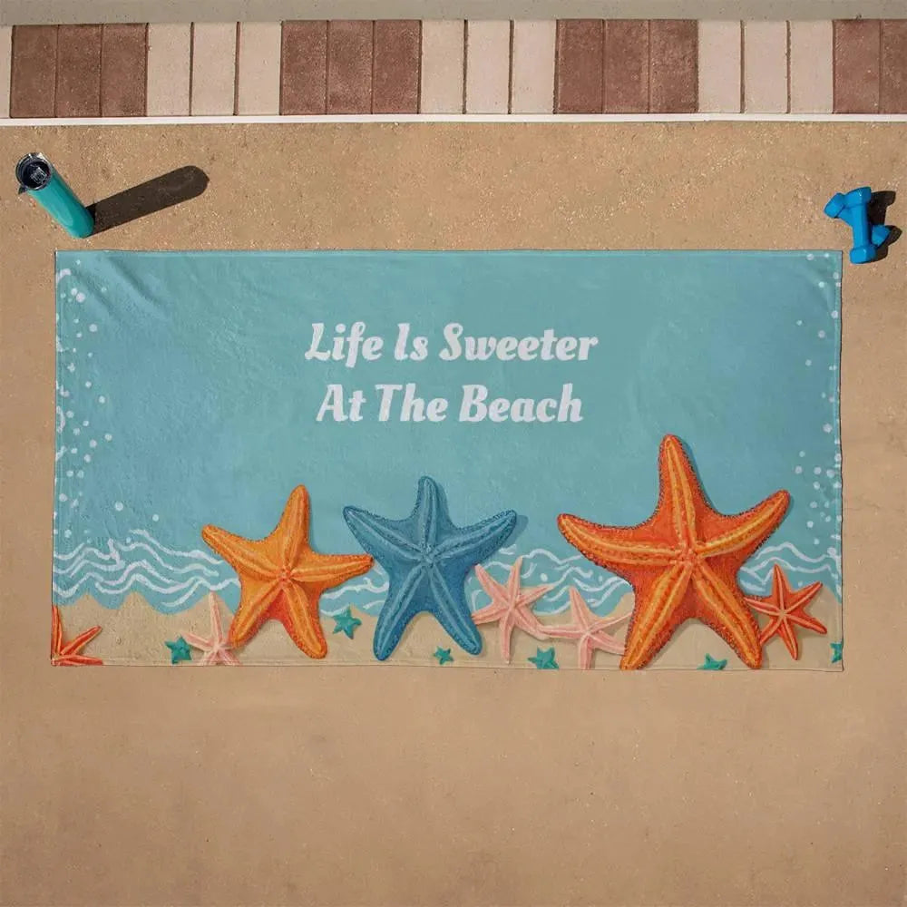 Life is Sweeter at the Beach Beach Towel - Whatever You Like Shop