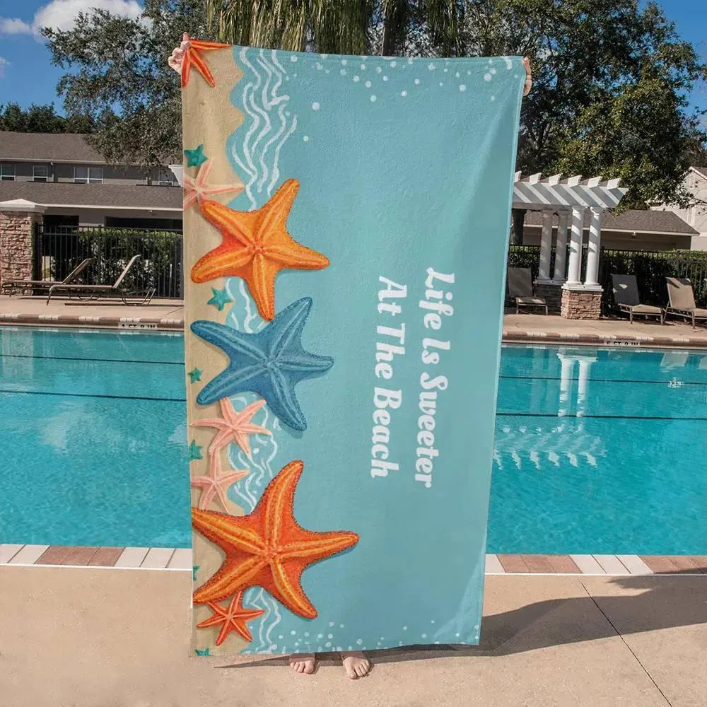 Life is Sweeter at the Beach Beach Towel - Whatever You Like Shop