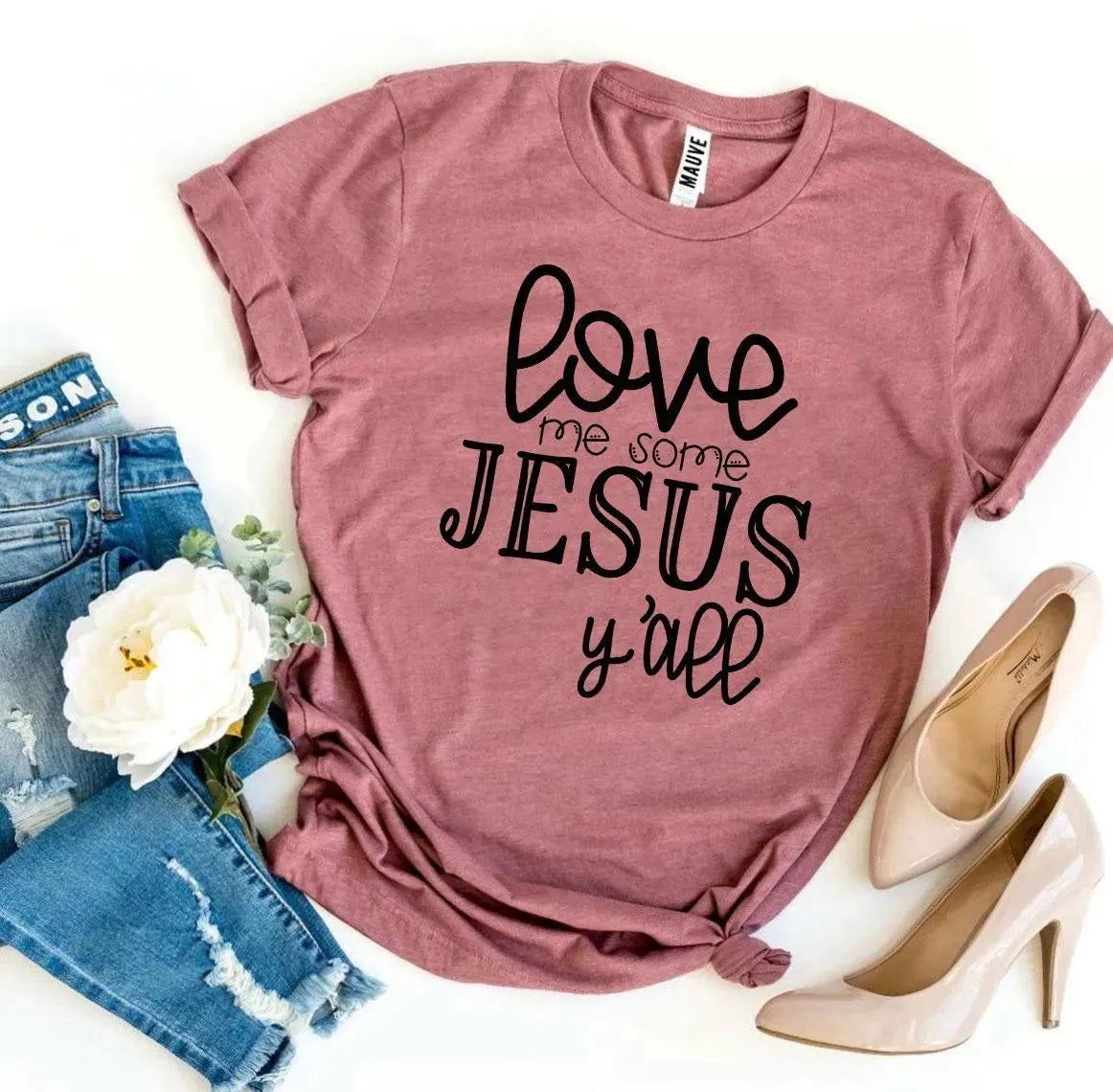 Love Me Some Jesus Tee Bella Canvas - Whatever You Like Shop