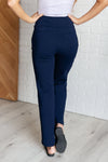 Magic Straight Pants-Navy - Whatever You Like Shop