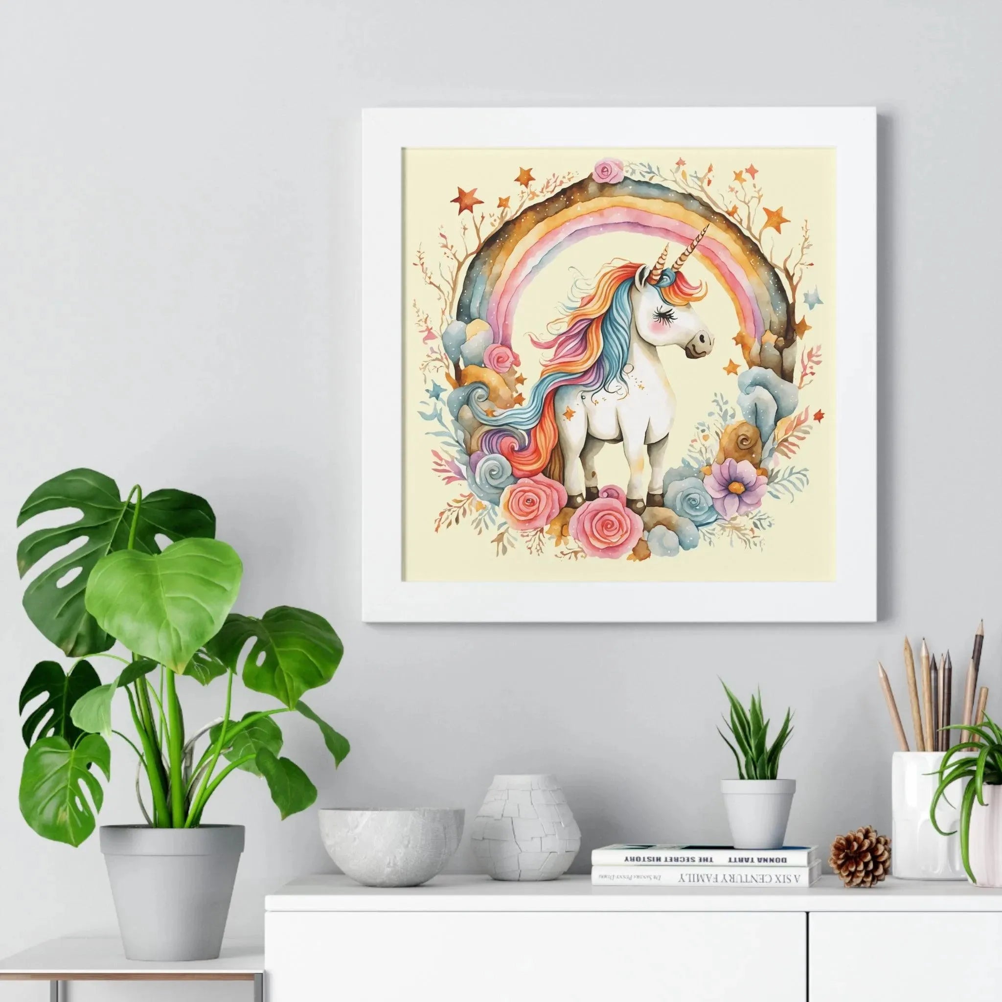 Magical Unicorn Framed Vertical Poster Fast Shipping from the USA - Whatever You Like Shop