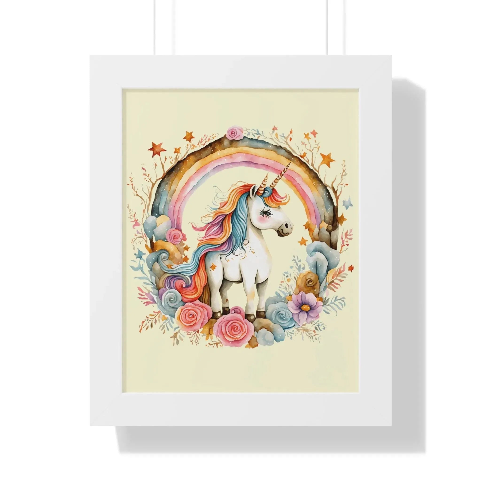 Magical Unicorn Framed Vertical Poster Fast Shipping from the USA - Whatever You Like Shop