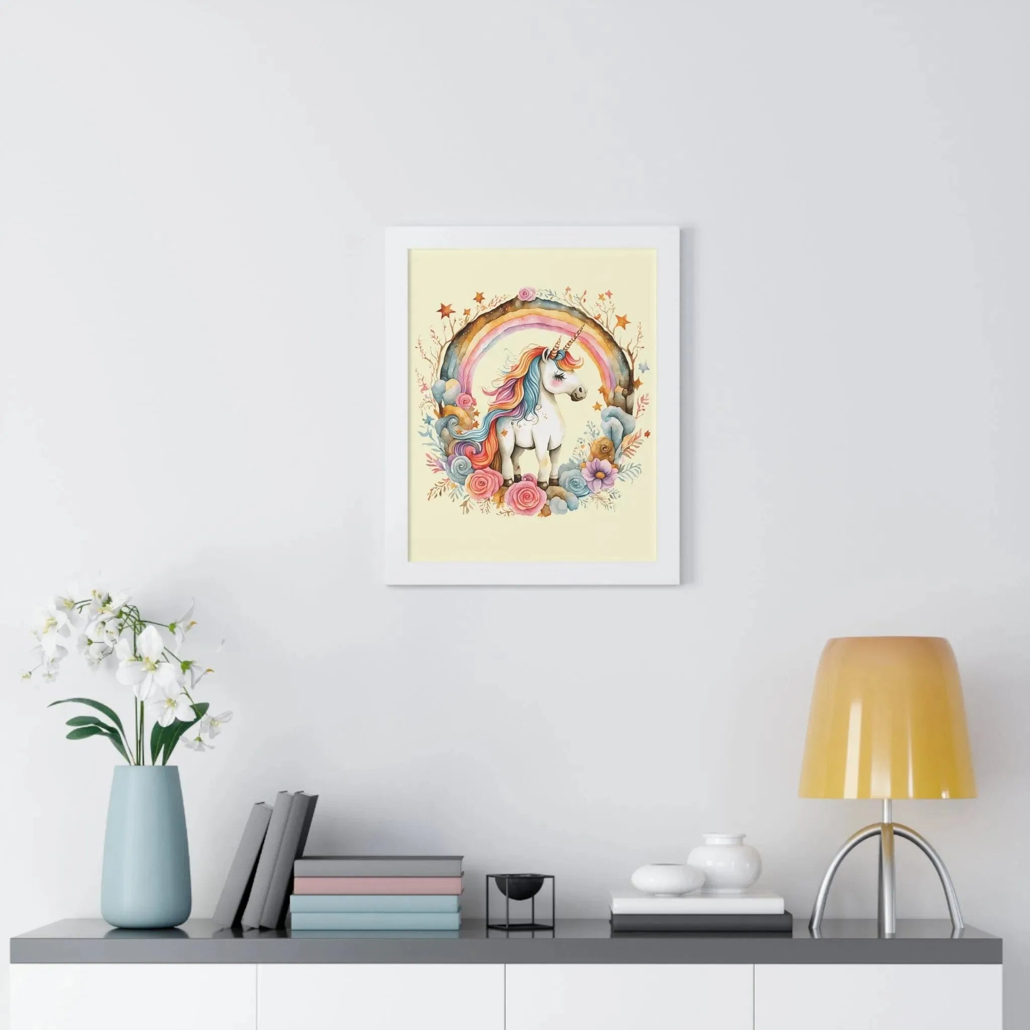 Magical Unicorn Framed Vertical Poster Fast Shipping from the USA - Whatever You Like Shop