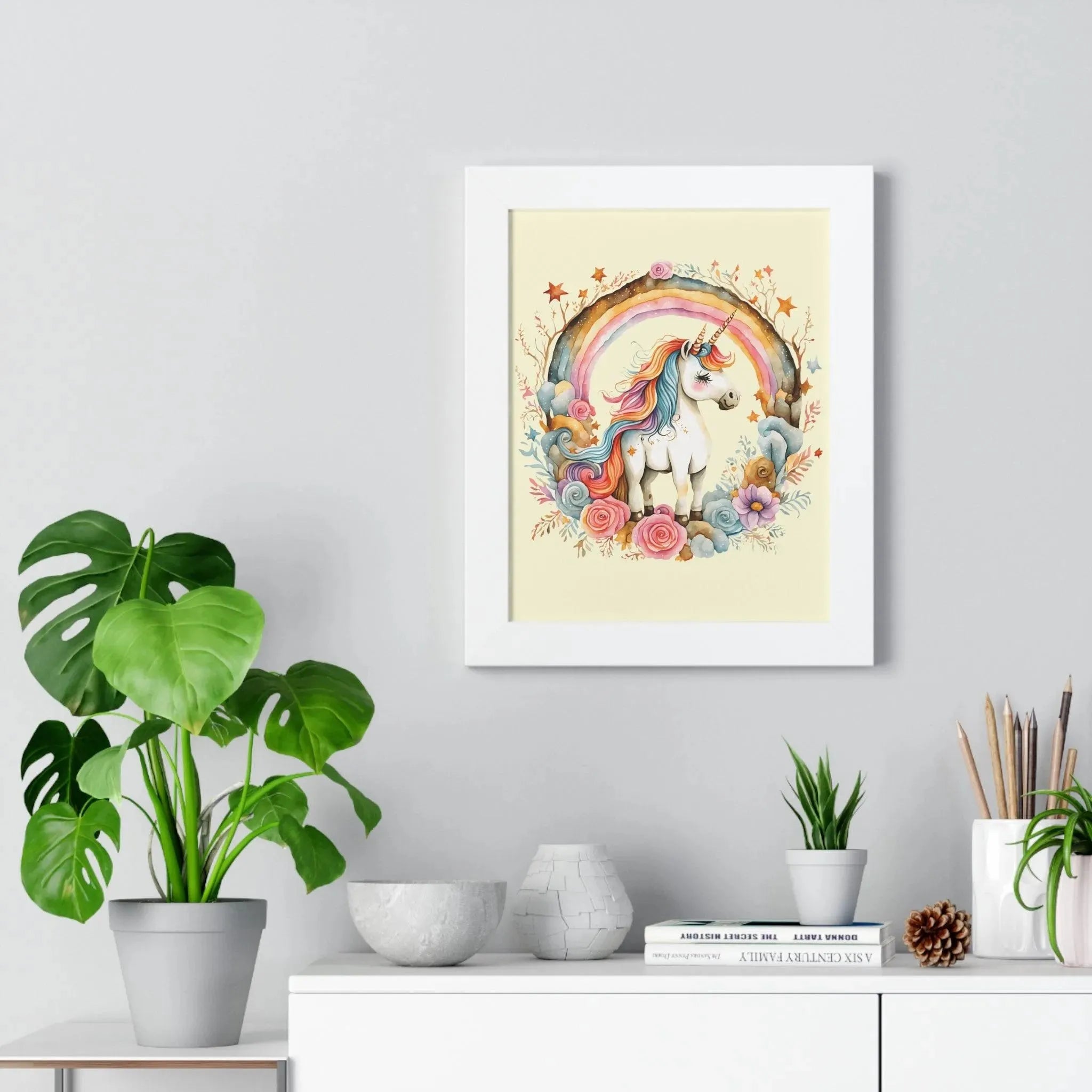 Magical Unicorn Framed Vertical Poster Fast Shipping from the USA - Whatever You Like Shop