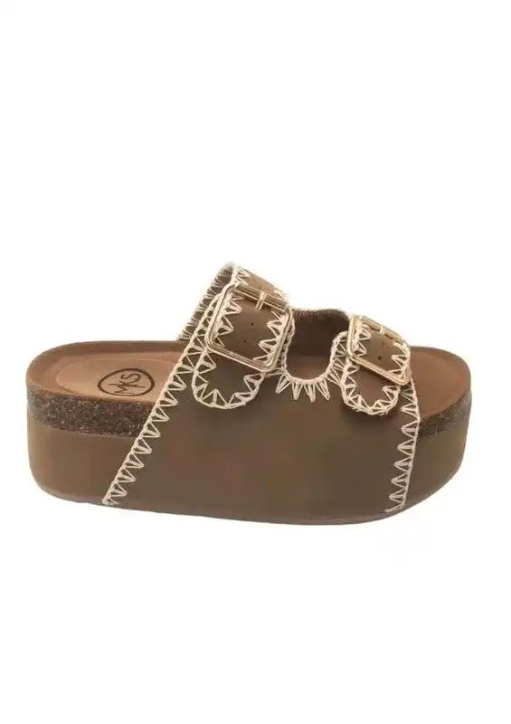 Maker's Shoes Double Buckle Flatform - Whatever You Like Shop