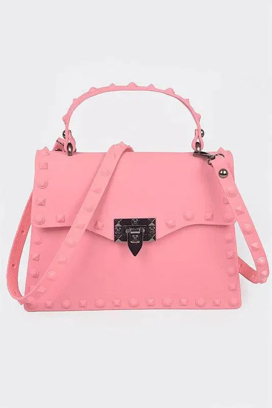 Matte Finish Studded Convertible Jelly Bag - Whatever You Like Shop