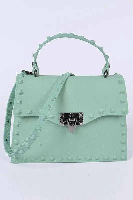 Matte Finish Studded Convertible Jelly Bag - Whatever You Like Shop