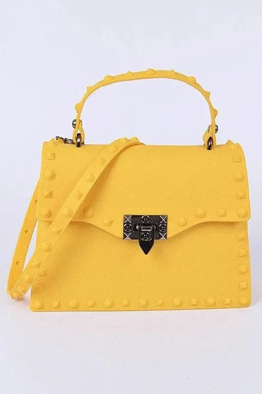 Matte Finish Studded Convertible Jelly Bag - Whatever You Like Shop