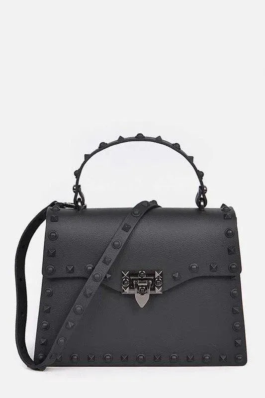 Matte Finish Studded Convertible Jelly Bag - Whatever You Like Shop