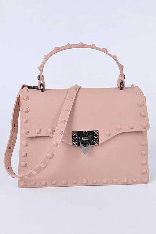 Matte Finish Studded Convertible Jelly Bag - Whatever You Like Shop