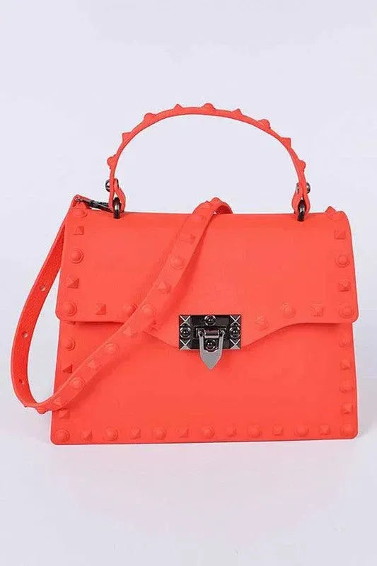 Matte Finish Studded Convertible Jelly Bag - Whatever You Like Shop