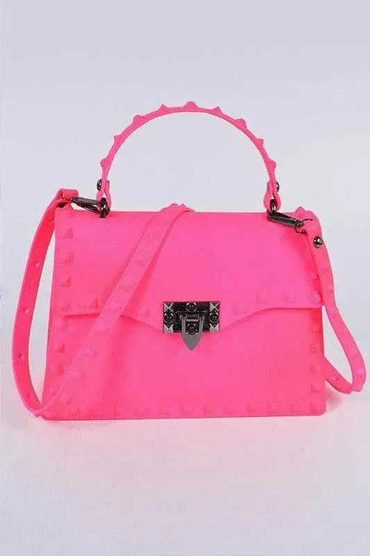 Matte Finish Studded Convertible Jelly Bag - Whatever You Like Shop